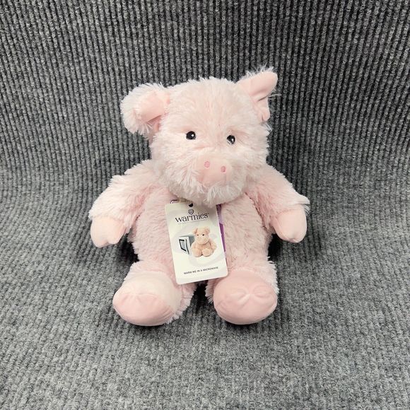 Warmies Heatable Pink Pig 13” Plush Lavender Scented Stuffed Animal Calming Soft - Picture 1 of 14